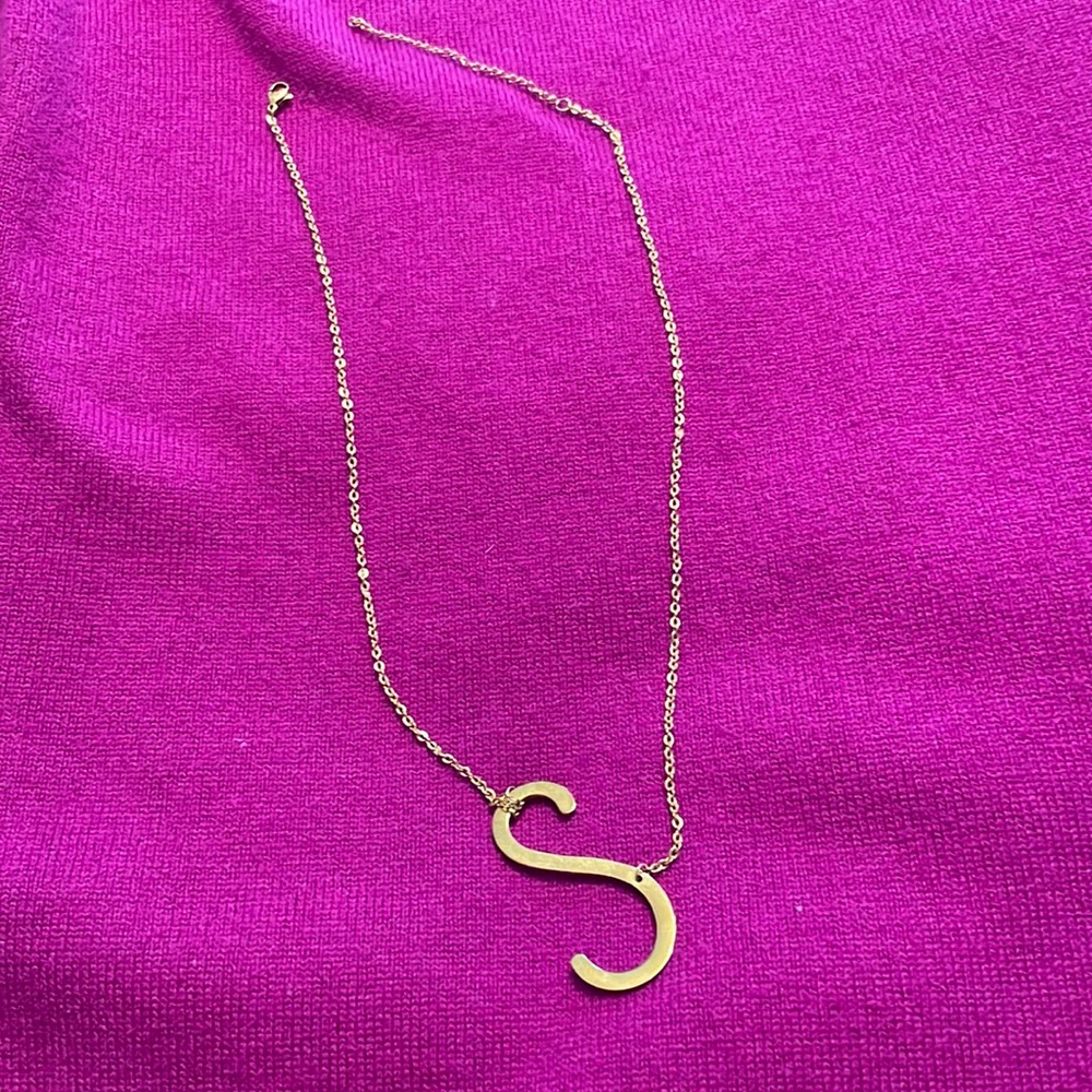 S necklace.